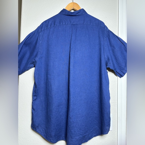 Ralph Lauren Men's Linen Casual Blue Button Down Shirt. Classic Style. Size XXL - Picture 10 of 12